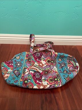 Justice Colorful Floral & Star Print Travel Weekender Bag